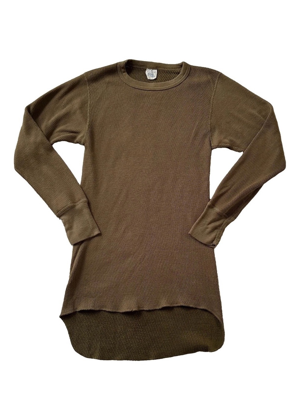 VTG JE Morgan Arctex Thermal Shirt Brown Waffle Knit Men’s M USA Military Grunge